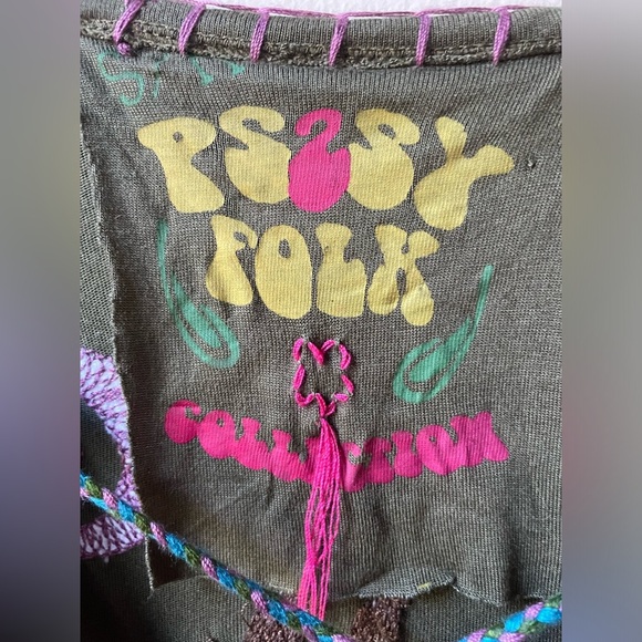 Vintage PSSY FOLK FRANCE Embroidered Boho Dress or Tunic
Size Small/Medium - Picture 3 of 10